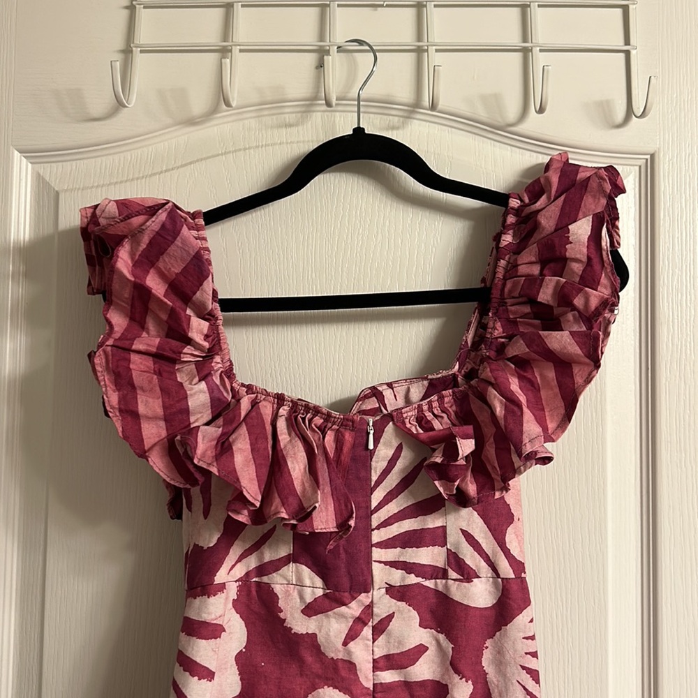 Elegant Pink Ruffle Dress - Picture 7 of 8